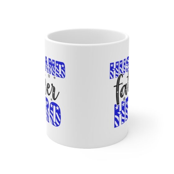 "Husband Father Hero" - Funny Double Sided Print - White Ceramic Mug 11oz - Image 2