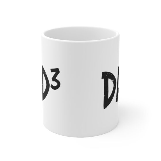 "Dad3" - Funny Double Sided Print - White Ceramic Mug 11oz - Image 2