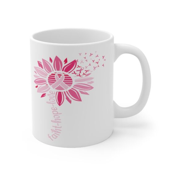 "Faith-Hope-Love" - Funny Double Sided Print - White Ceramic Mug 11oz - Image 3