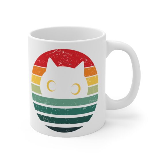 "Cat" - Funny Double Sided Print - White Ceramic Mug 11oz - Image 3