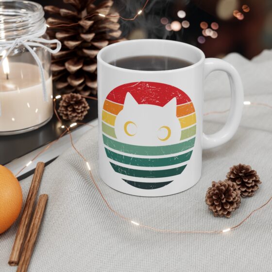 "Cat" - Funny Double Sided Print - White Ceramic Mug 11oz - Image 4