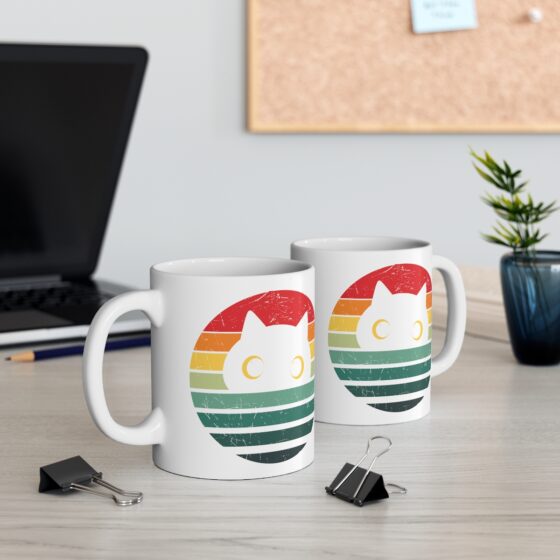 "Cat" - Funny Double Sided Print - White Ceramic Mug 11oz - Image 5