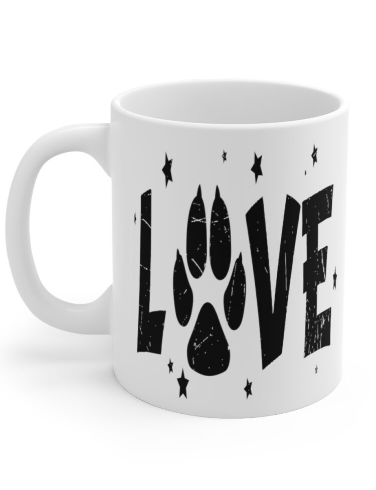 "Love" - Funny Double Sided Print - White Ceramic Mug 11oz