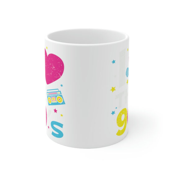 "I Love the 90's" - Funny Double Sided Print - White Ceramic Mug 11oz - Image 2