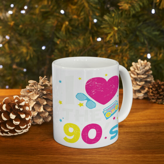 "I Love the 90's" - Funny Double Sided Print - White Ceramic Mug 11oz - Image 9