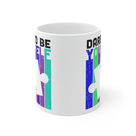 "Dare to be Yourself" - Funny Double Sided Print - White Ceramic Mug 11oz - Image 2