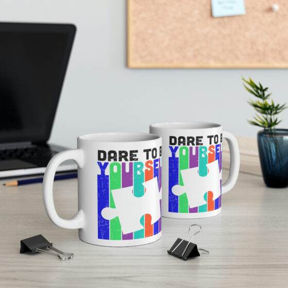 "Dare to be Yourself" - Funny Double Sided Print - White Ceramic Mug 11oz - Image 5