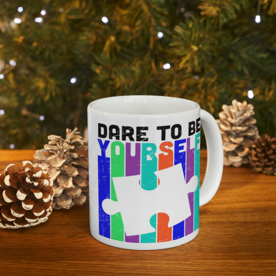 "Dare to be Yourself" - Funny Double Sided Print - White Ceramic Mug 11oz - Image 9