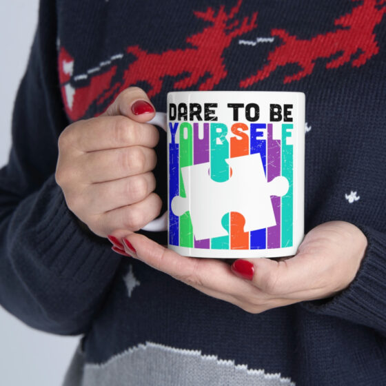 "Dare to be Yourself" - Funny Double Sided Print - White Ceramic Mug 11oz - Image 11