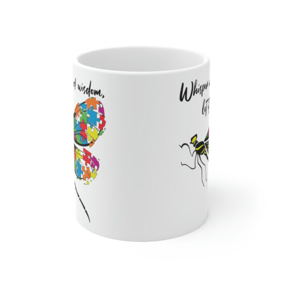 "Whisper Words of Wisdom, Let It Be" - Funny Double Sided Print - White Ceramic Mug 11oz - Image 2