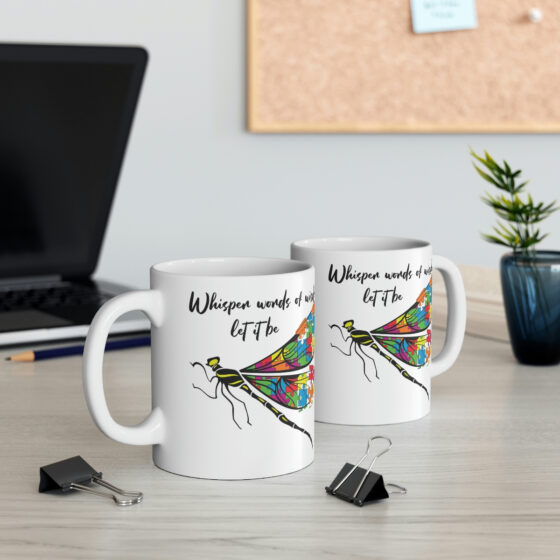 "Whisper Words of Wisdom, Let It Be" - Funny Double Sided Print - White Ceramic Mug 11oz - Image 5