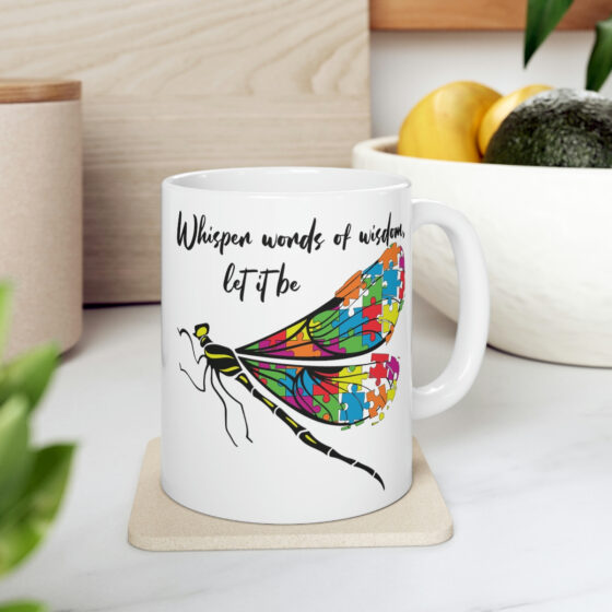 "Whisper Words of Wisdom, Let It Be" - Funny Double Sided Print - White Ceramic Mug 11oz - Image 7