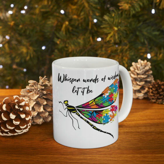 "Whisper Words of Wisdom, Let It Be" - Funny Double Sided Print - White Ceramic Mug 11oz - Image 9