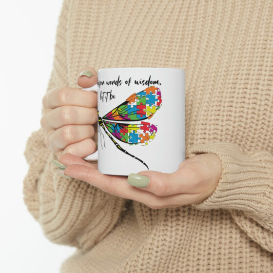 "Whisper Words of Wisdom, Let It Be" - Funny Double Sided Print - White Ceramic Mug 11oz - Image 10