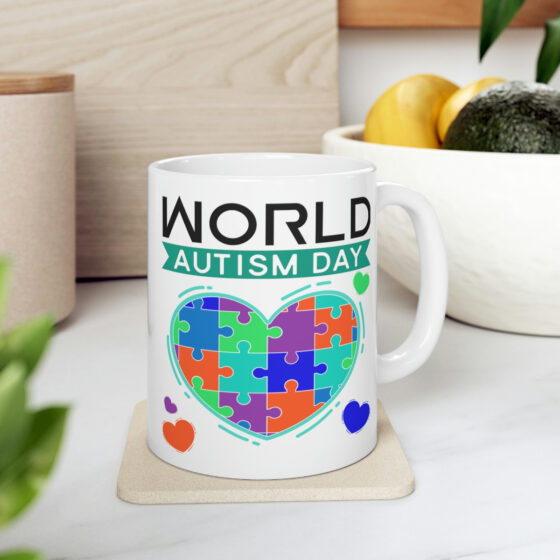 "World Autism Day" - Funny Double Sided Print - White Ceramic Mug 11oz - Image 7