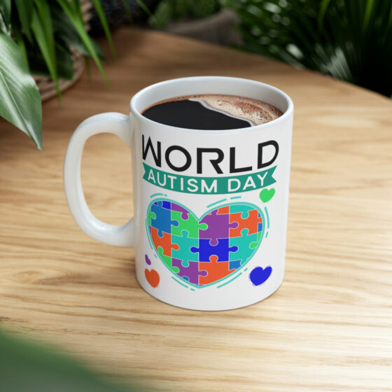 "World Autism Day" - Funny Double Sided Print - White Ceramic Mug 11oz - Image 8