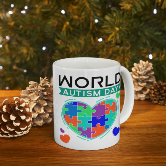 "World Autism Day" - Funny Double Sided Print - White Ceramic Mug 11oz - Image 9