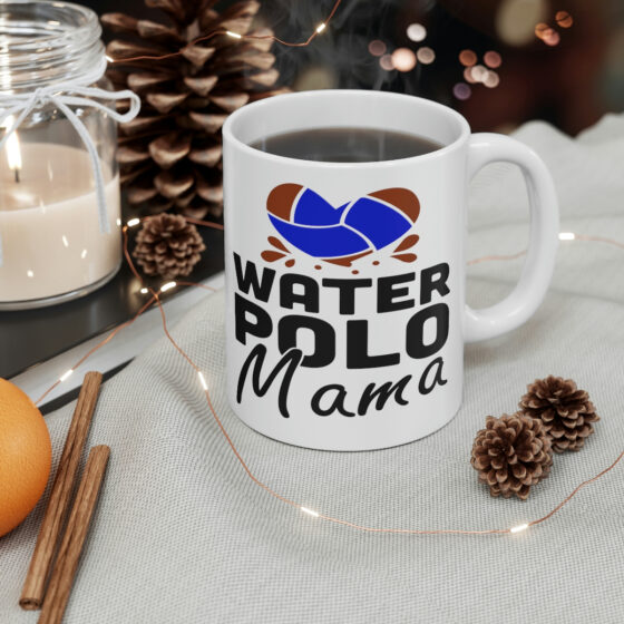 "Water Polo Mama" - Funny Double Sided Print - White Ceramic Mug 11oz - Image 4