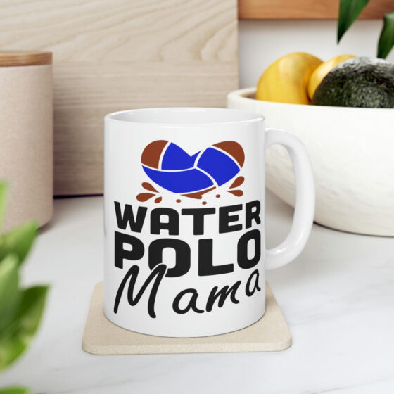 "Water Polo Mama" - Funny Double Sided Print - White Ceramic Mug 11oz - Image 7