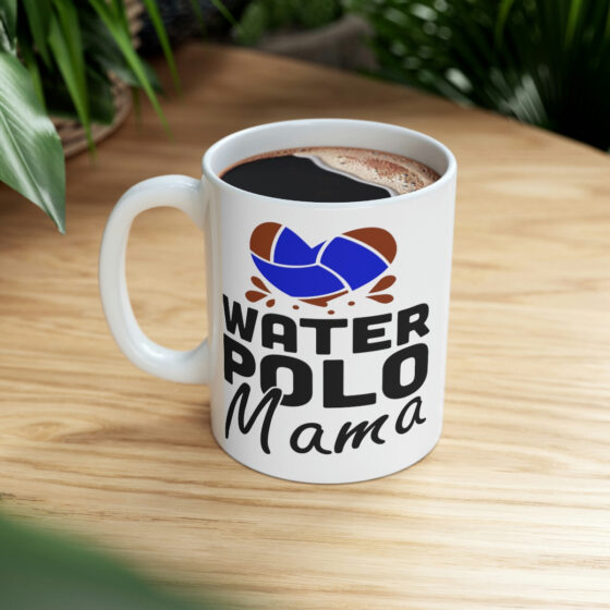 "Water Polo Mama" - Funny Double Sided Print - White Ceramic Mug 11oz - Image 8