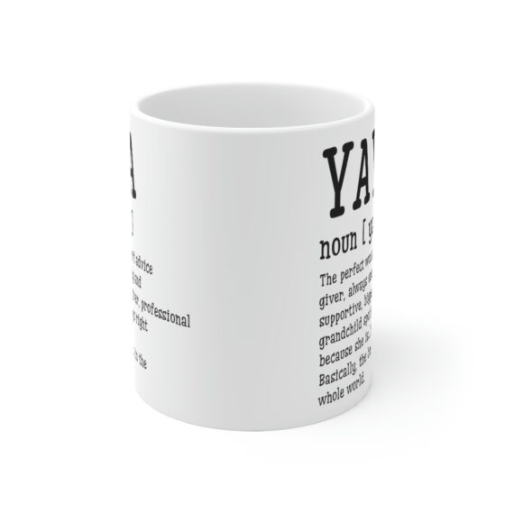 "Yaya" - Funny Double Sided Print - White Ceramic Mug 11oz - Image 2