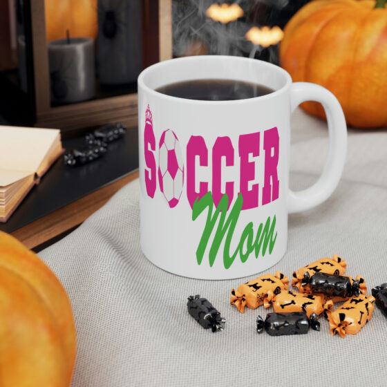 "Soccer Mom" - Funny Double Sided Print - White Ceramic Mug 11oz - Image 6