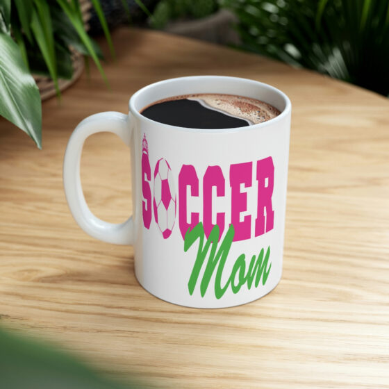 "Soccer Mom" - Funny Double Sided Print - White Ceramic Mug 11oz - Image 8