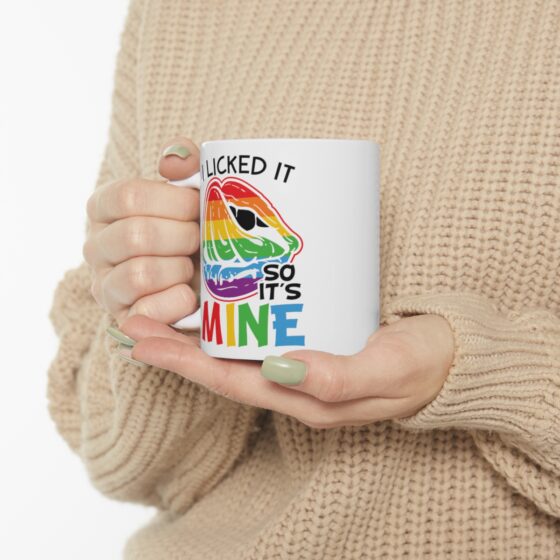 "I Licked It So It's Mine" - Funny Double Sided Print - White Ceramic Mug 11oz - Image 10