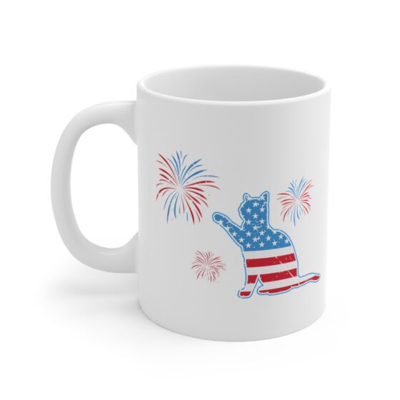 "Fourth of July" - Funny Double Sided Print - White Ceramic Mug 11oz