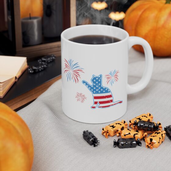 "Fourth of July" - Funny Double Sided Print - White Ceramic Mug 11oz - Image 6