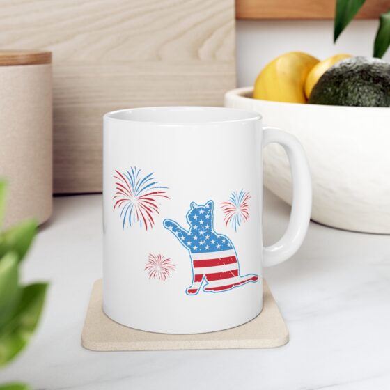 "Fourth of July" - Funny Double Sided Print - White Ceramic Mug 11oz - Image 7