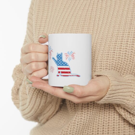 "Fourth of July" - Funny Double Sided Print - White Ceramic Mug 11oz - Image 10