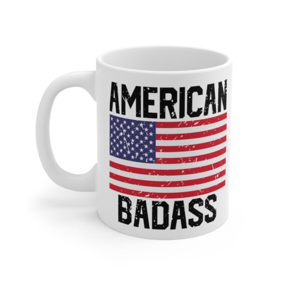 "American Bada**" - Funny Double Sided Print - White Ceramic Mug 11oz