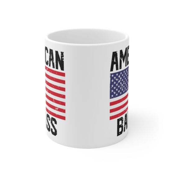 "American Bada**" - Funny Double Sided Print - White Ceramic Mug 11oz - Image 2