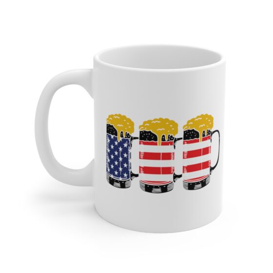 "Fourth of July" - Funny Double Sided Print - White Ceramic Mug 11oz