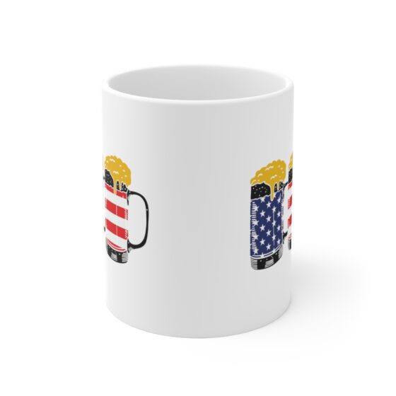 "Fourth of July" - Funny Double Sided Print - White Ceramic Mug 11oz - Image 2