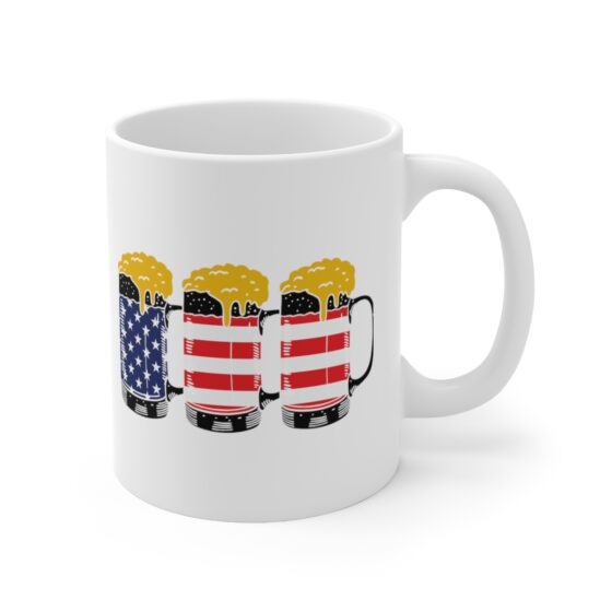 "Fourth of July" - Funny Double Sided Print - White Ceramic Mug 11oz - Image 3