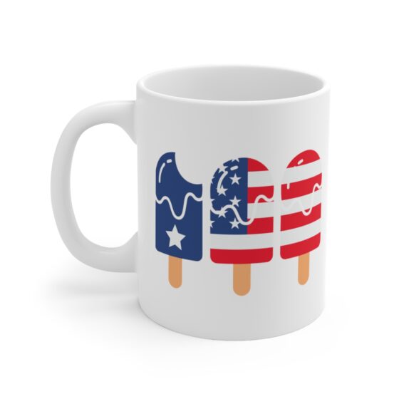 "Fourth of July" - Funny Double Sided Print - White Ceramic Mug 11oz