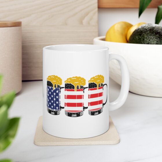 "Fourth of July" - Funny Double Sided Print - White Ceramic Mug 11oz - Image 7