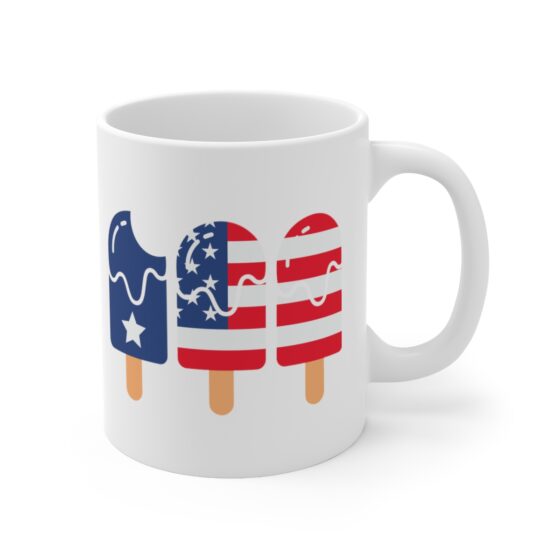 "Fourth of July" - Funny Double Sided Print - White Ceramic Mug 11oz - Image 3