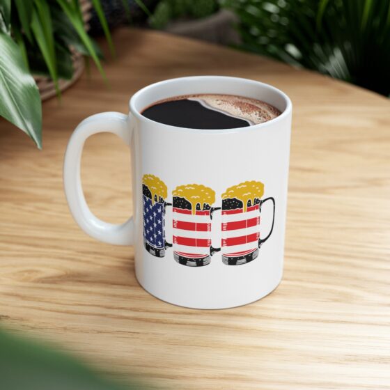 "Fourth of July" - Funny Double Sided Print - White Ceramic Mug 11oz - Image 8