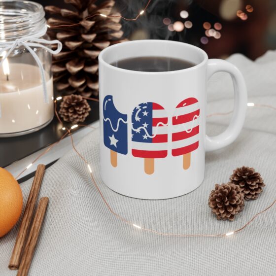 "Fourth of July" - Funny Double Sided Print - White Ceramic Mug 11oz - Image 4