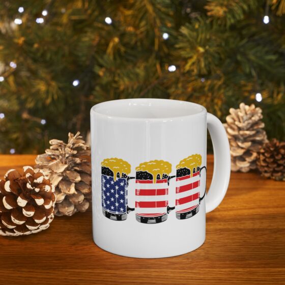 "Fourth of July" - Funny Double Sided Print - White Ceramic Mug 11oz - Image 9