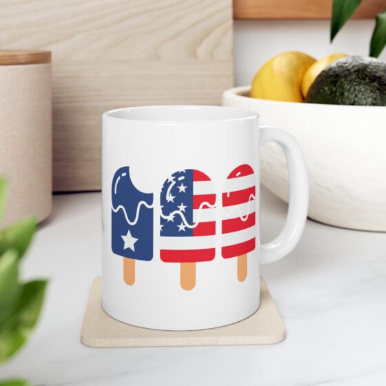 "Fourth of July" - Funny Double Sided Print - White Ceramic Mug 11oz - Image 7