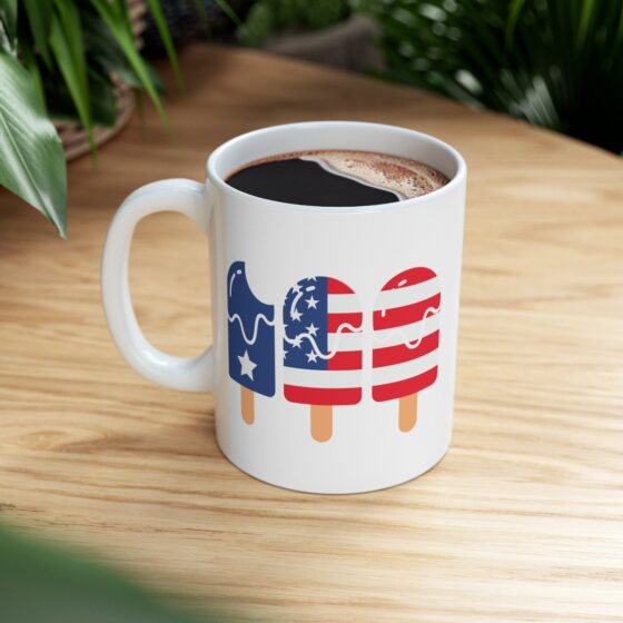 "Fourth of July" - Funny Double Sided Print - White Ceramic Mug 11oz - Image 8