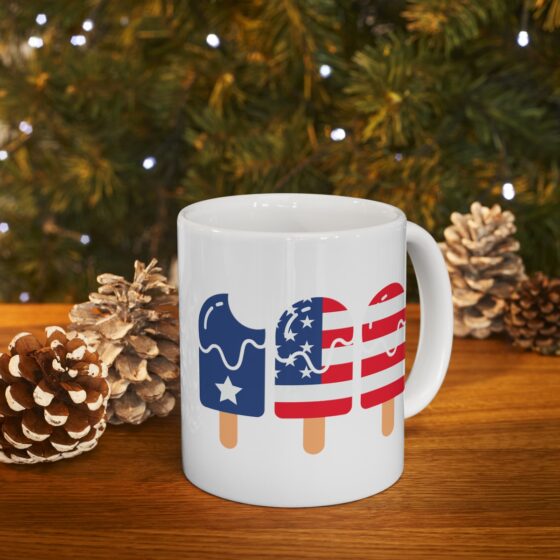 "Fourth of July" - Funny Double Sided Print - White Ceramic Mug 11oz - Image 9