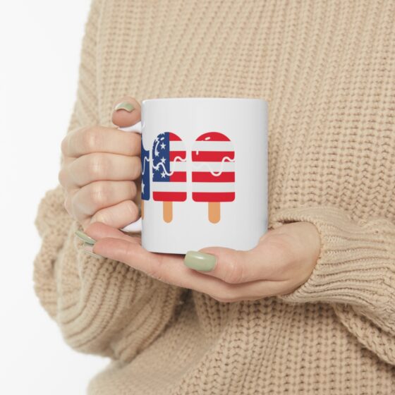 "Fourth of July" - Funny Double Sided Print - White Ceramic Mug 11oz - Image 10