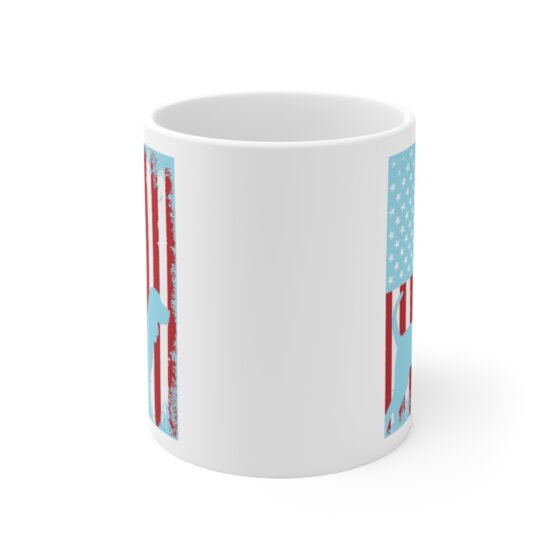 "American Beagle" - Funny Double Sided Print - White Ceramic Mug 11oz - Image 2