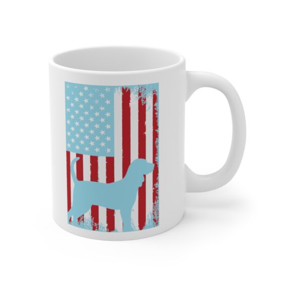 "American Beagle" - Funny Double Sided Print - White Ceramic Mug 11oz - Image 3