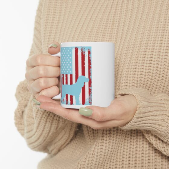 "American Beagle" - Funny Double Sided Print - White Ceramic Mug 11oz - Image 10